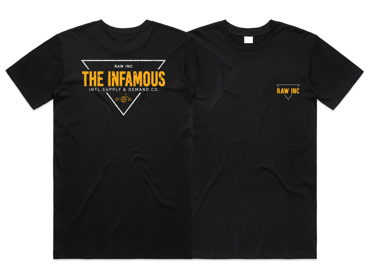 Raw Inc / The Infamous Supply & Demand Black T-Shirt