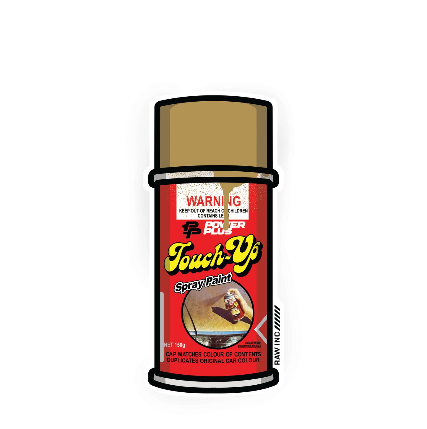 Raw Inc / Classic Touch Up can sticker