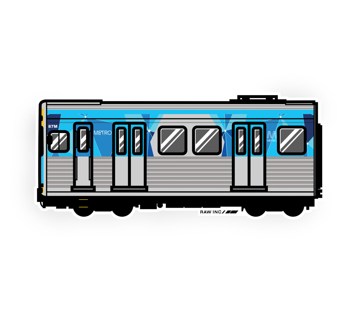 Raw Inc / Australian VIC Comeng Metro train sticker