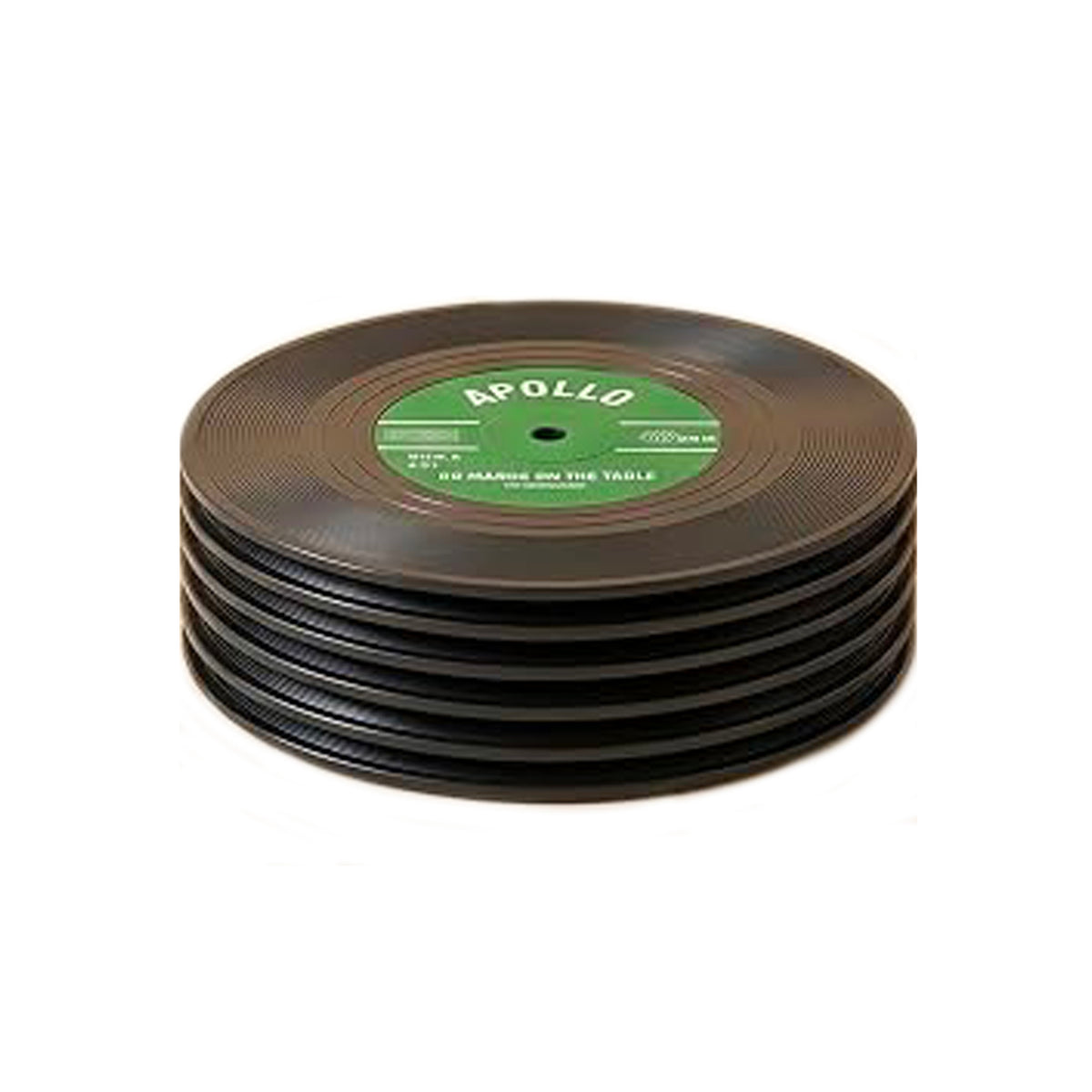 6 Pcs Record Drink Coasters