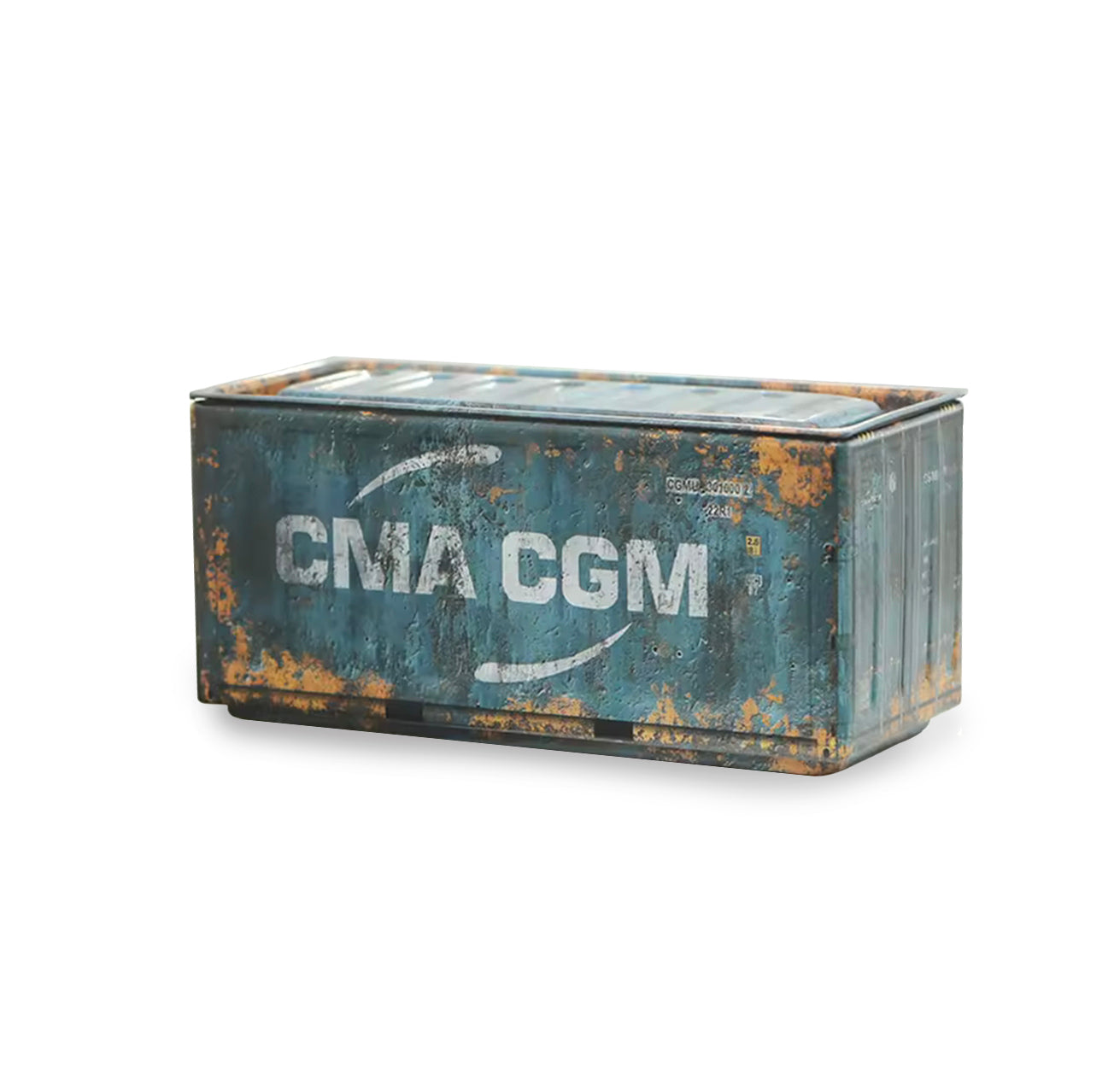 Freight / CMA CGM Worn Mini Tin Shipping Storage container