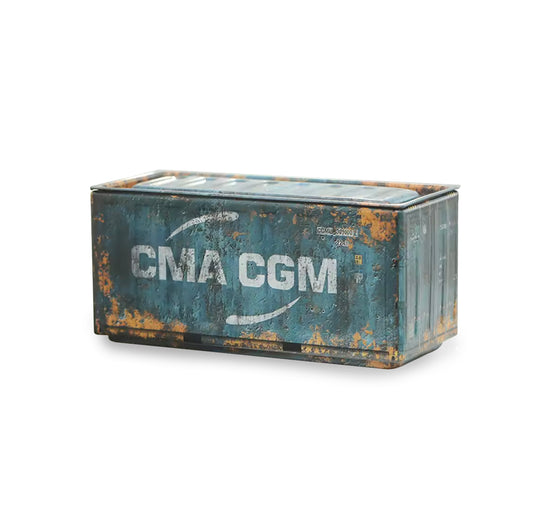 Freight / CMA CGM Worn Mini Tin Shipping Storage container