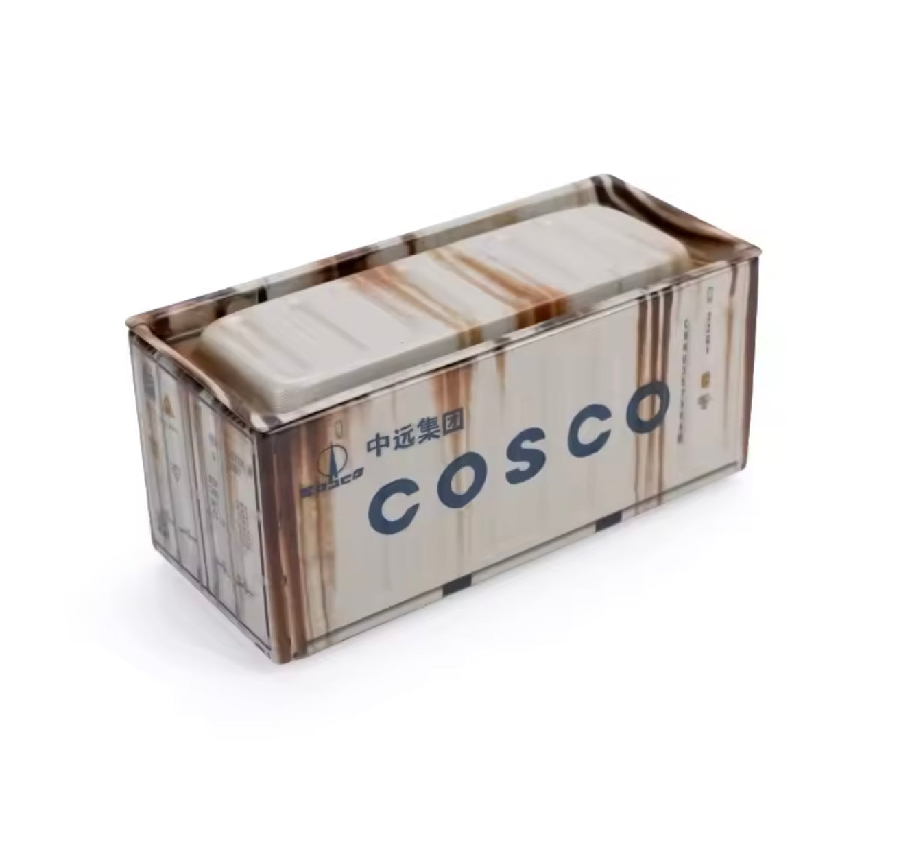 Freight / COSCO Rusty Grey Mini Tin Shipping Storage container