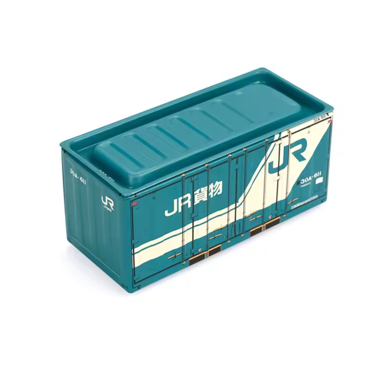 Freight / JR Railway Blue Mini Tin Shipping Storage container