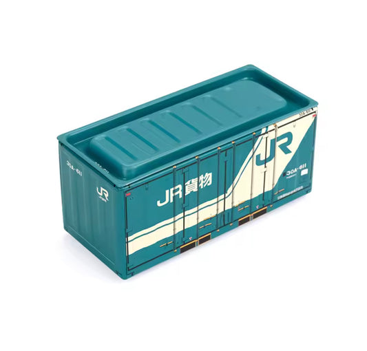 Freight / JR Railway Blue Mini Tin Shipping Storage container