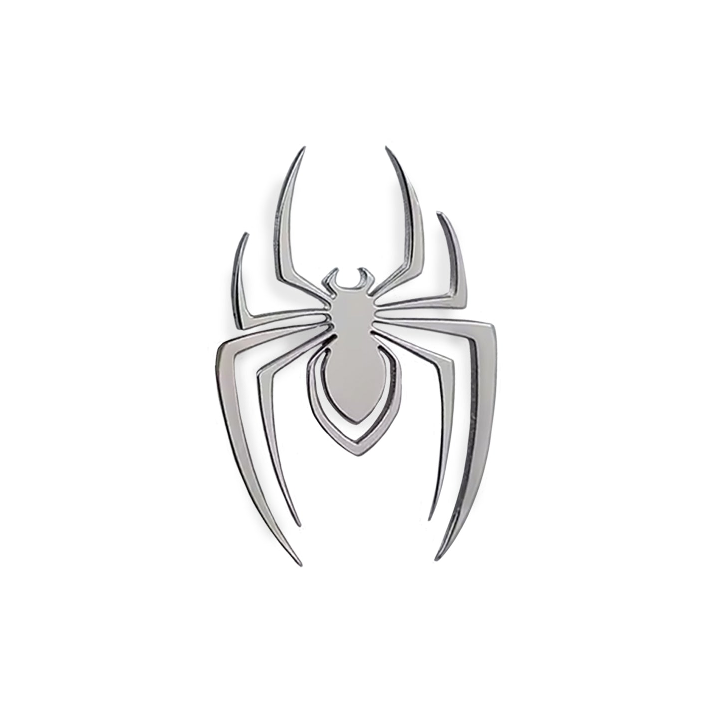 Spider Man Logo Silver Enamel Pin
