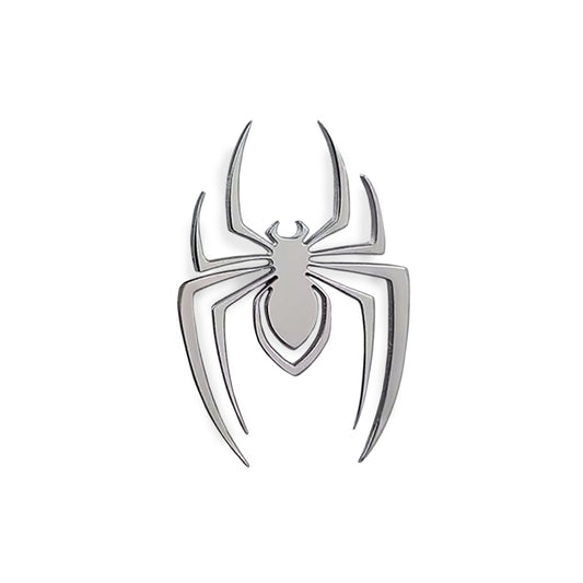 Spider Man Logo Silver Enamel Pin