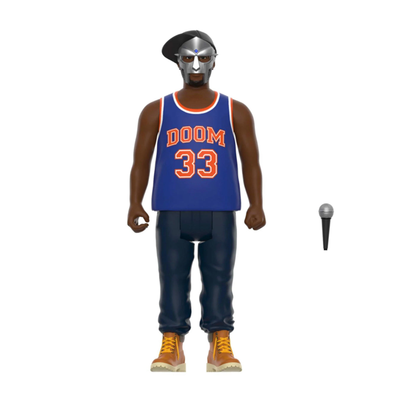 Super7 / 3.75" MF Doom - Metalface NYC & Trading Card ReAction Figure