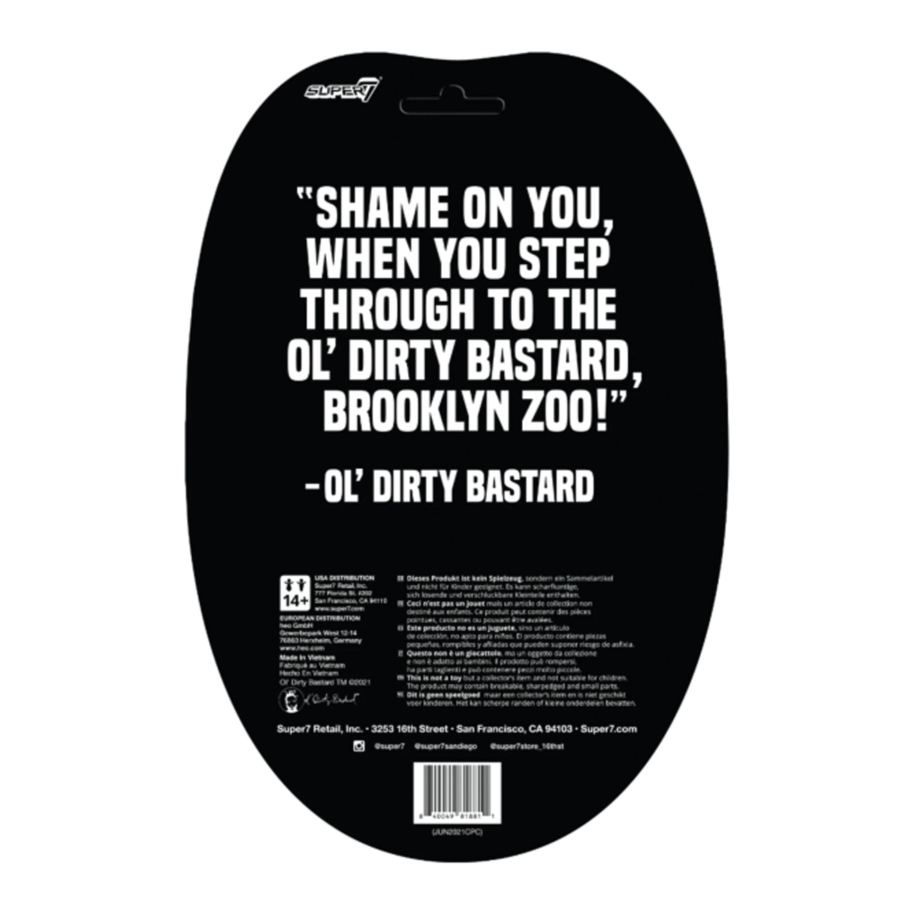 Super7 / 3.75" Ol’ Dirty Bastard - Broken Zoo ReAction Figure