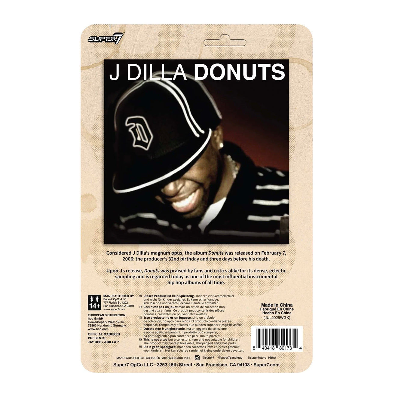 Super7 / 3.75" J Dilla - Donuts ReAction Figures Wave 1