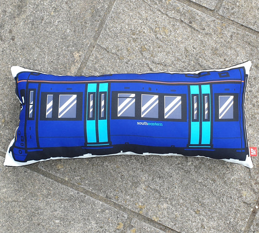 Raw Inc / UK BR375 South Eastern blue train cushion
